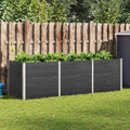 Garten-Hochbeet 300x100x91 cm WPC Grau