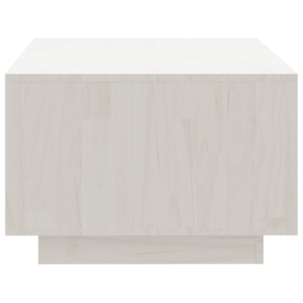 Couchtisch Weiß 110x50x33,5 cm Massivholz Kiefer