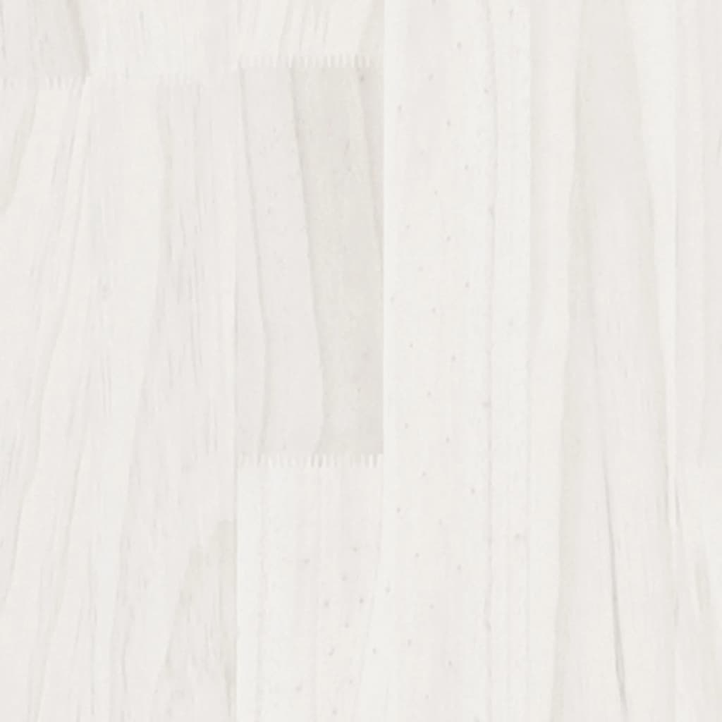 Couchtisch Weiß 110x50x33,5 cm Massivholz Kiefer