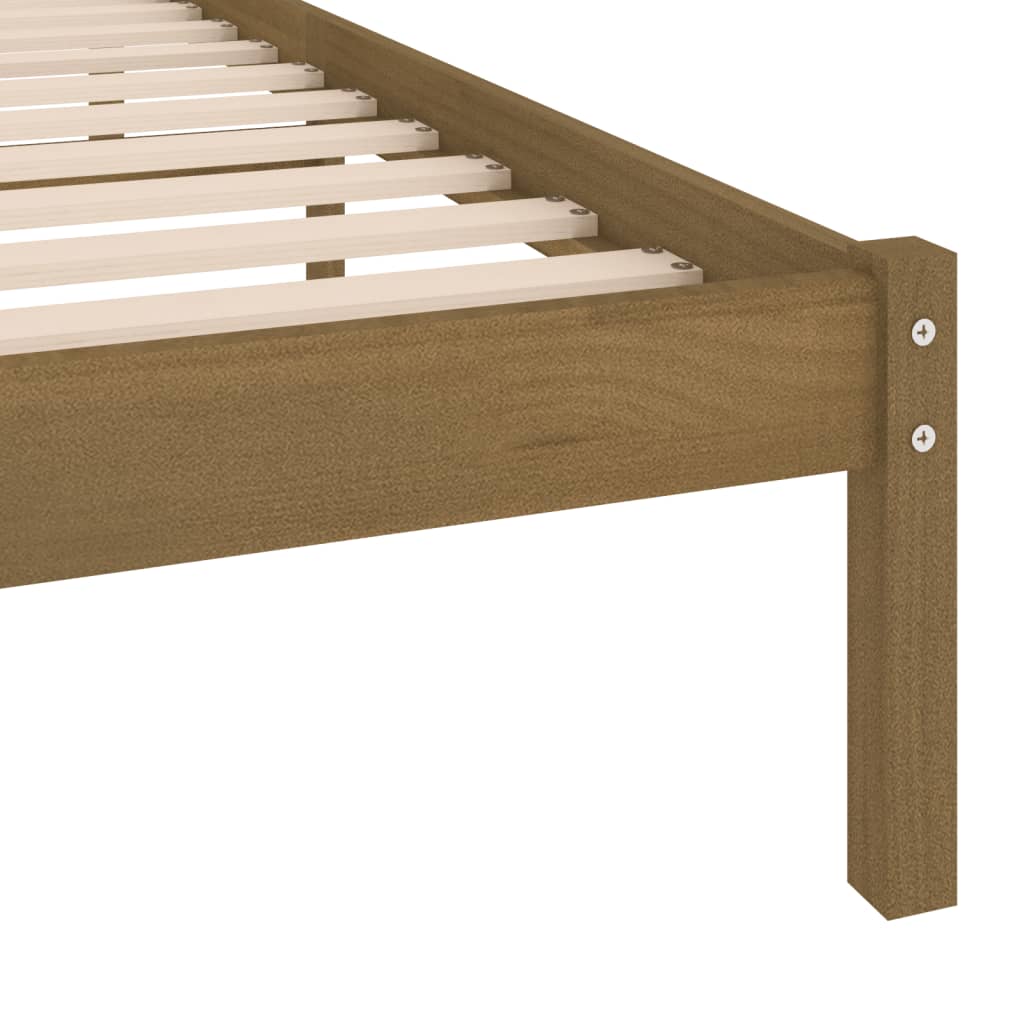 Massivholzbett Honigbraun Kiefernholz 90x200 cm