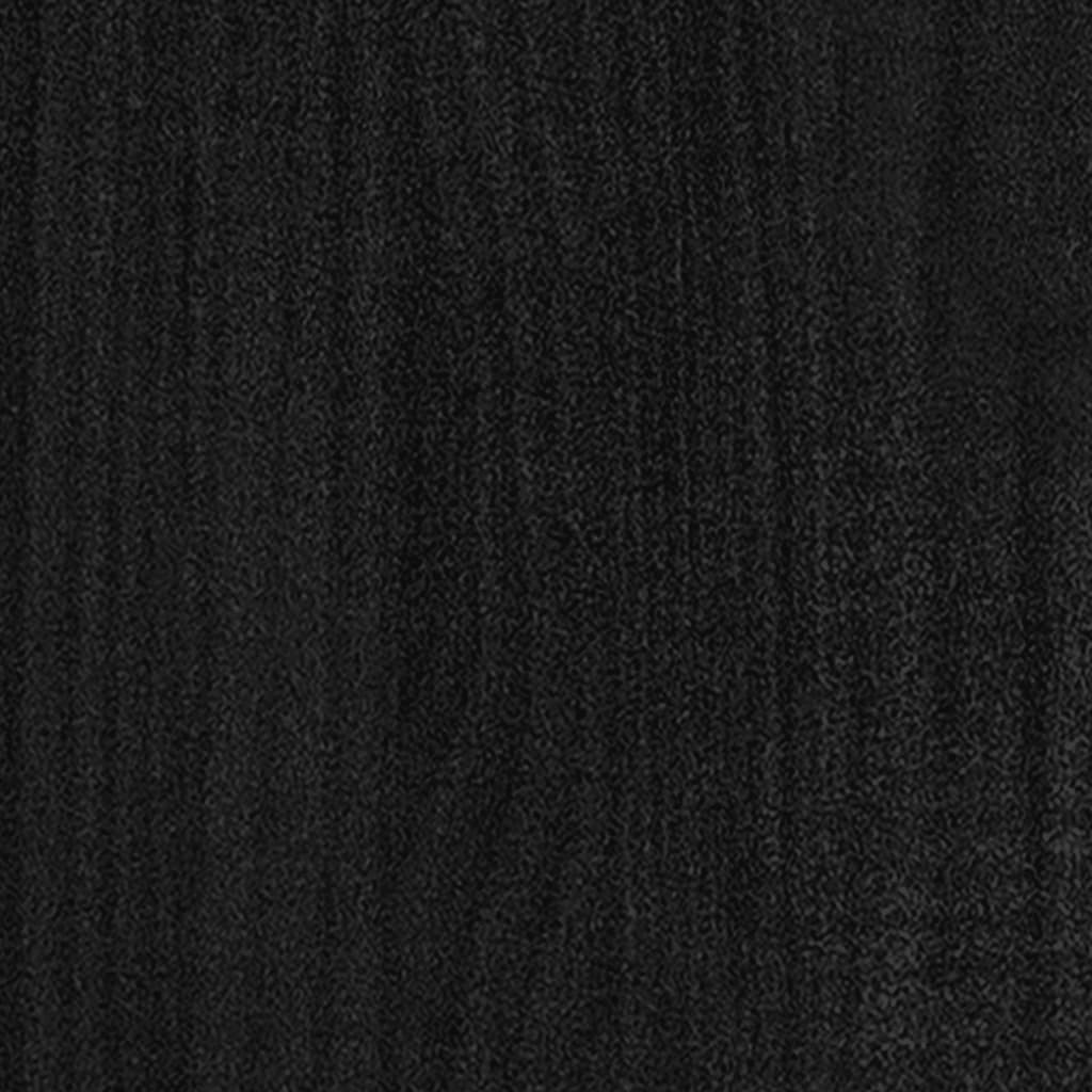 Massivholzbett Schwarz Kiefer 90x200 cm
