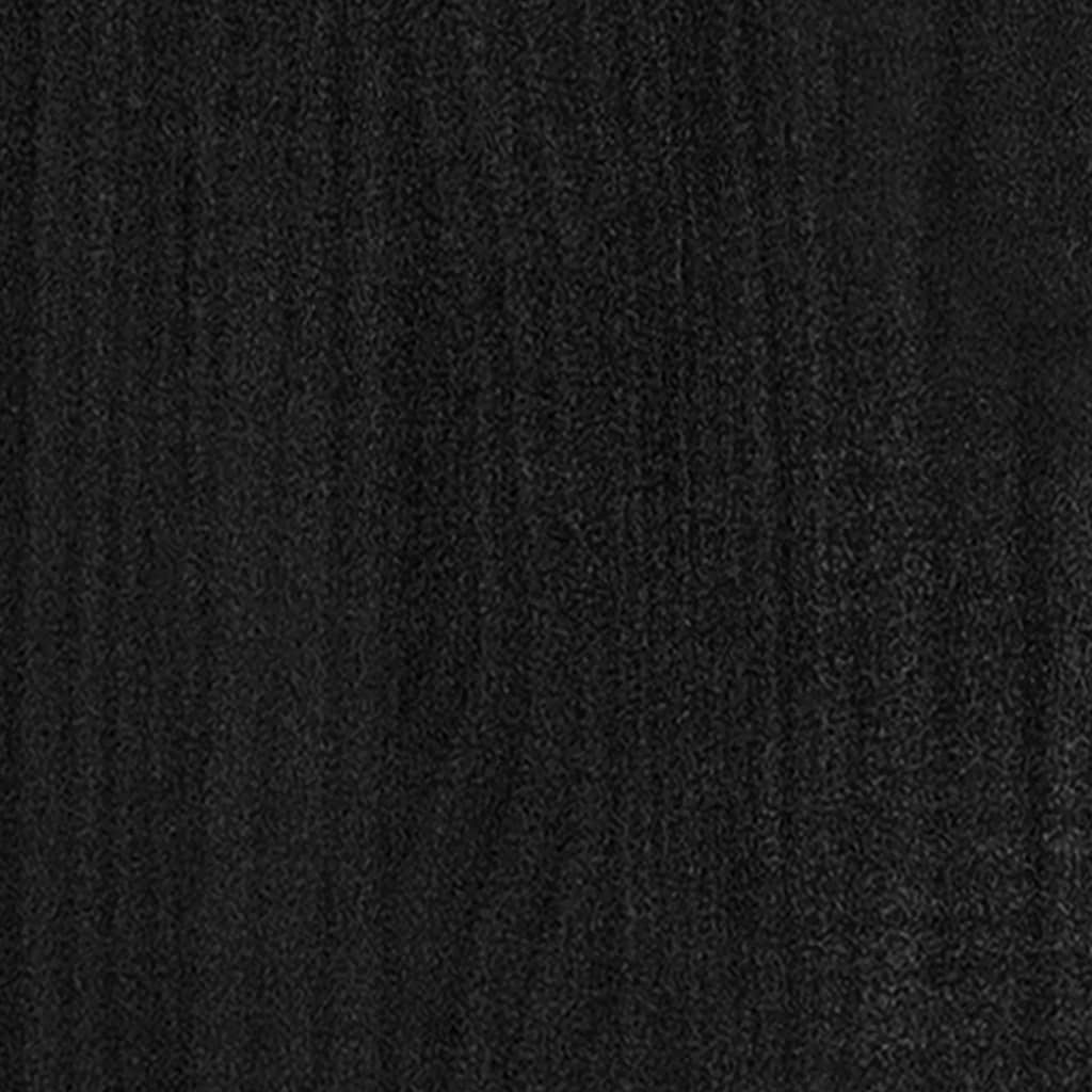 Massivholzbett Schwarz Kiefer 160x200 cm