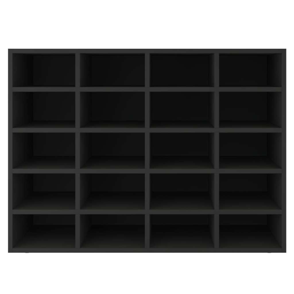 Schuhregal Holzwerkstoff 92x30x67,5 cm Schwarz