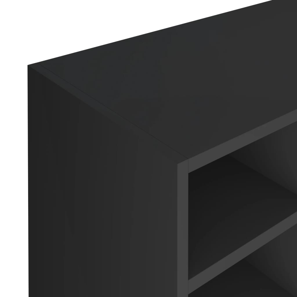 Schuhregal Holzwerkstoff 92x30x67,5 cm Schwarz