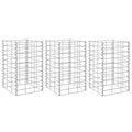 Gabionen-Hochbeete 3 Stk. 30x30x50 cm Eisen