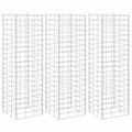 Gabionen-Hochbeete 3 Stk. 30x30x100 cm Eisen