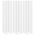 Gabionen-Hochbeete 3 Stk. 30x30x200 cm Eisen