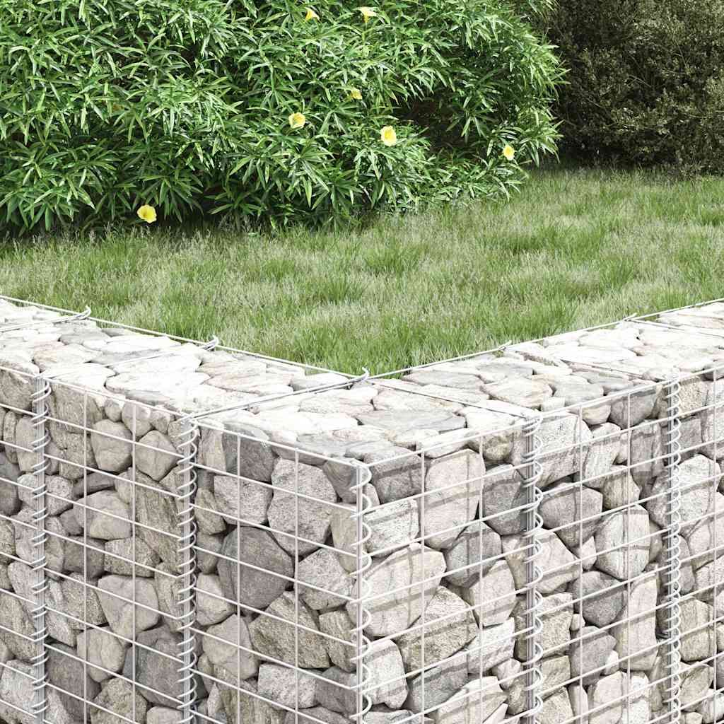 Gabionen-Hochbeete 4 Stk. 30x30x50/100/150/200 cm Eisen