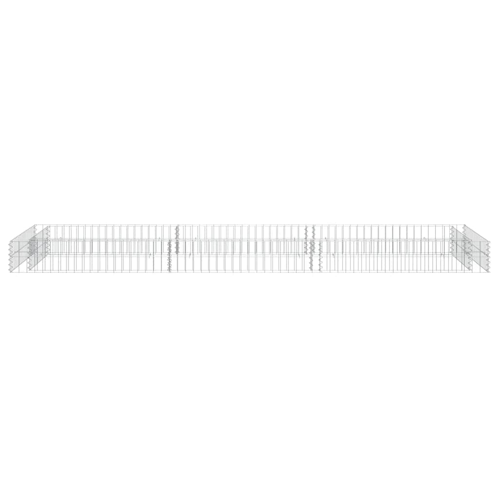 Gabionen-Hochbeet Verzinkter Stahl 300x100x20 cm