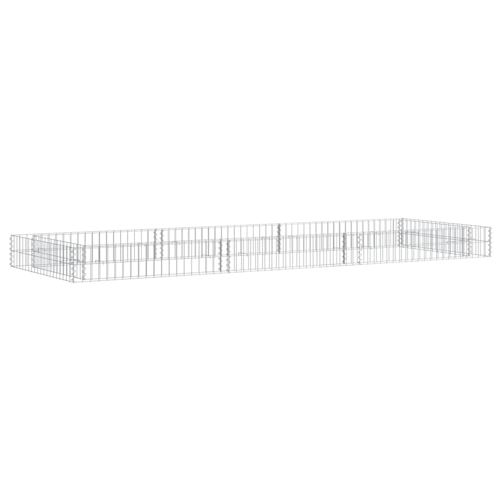 Gabionen-Hochbeet Verzinkter Stahl 300x100x20 cm