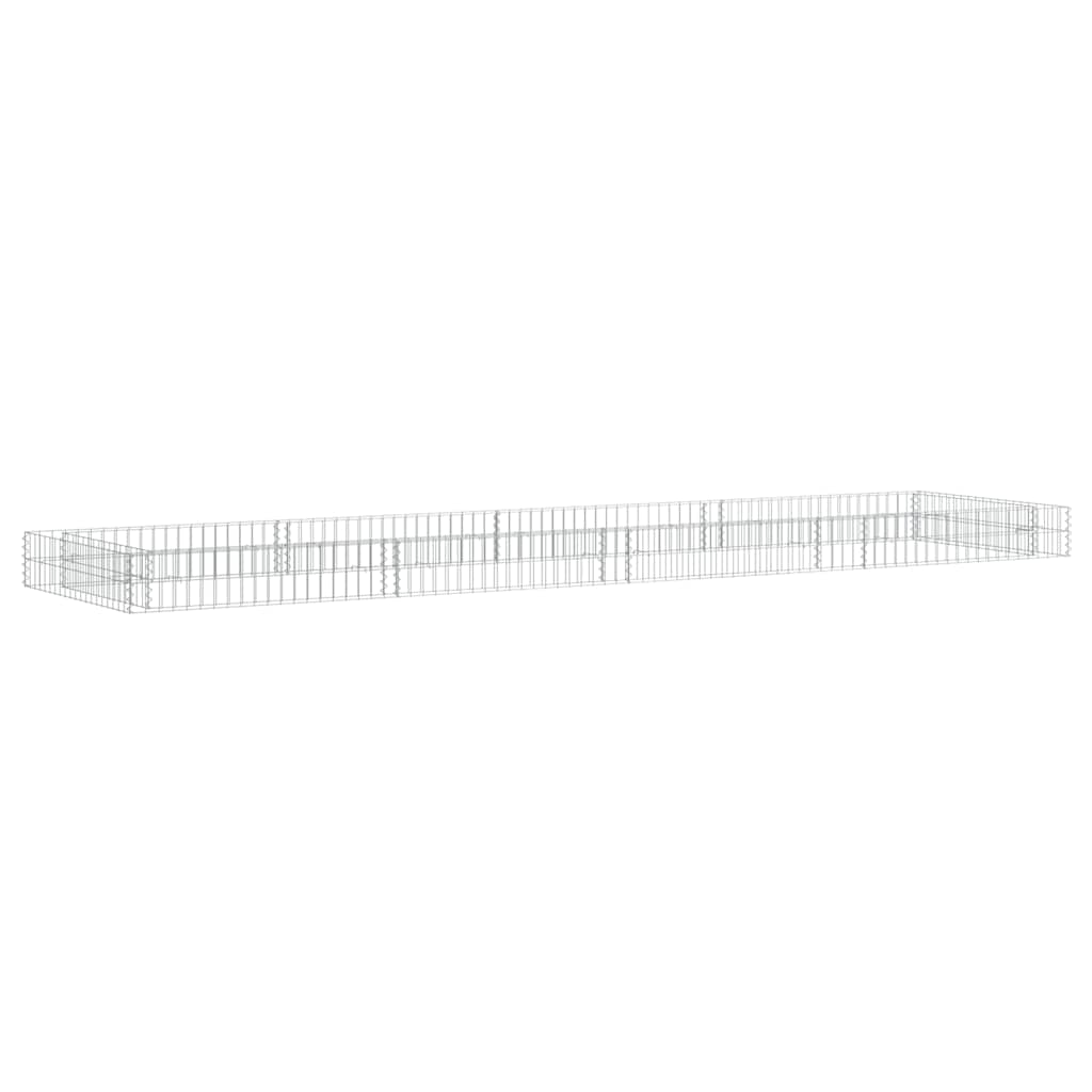 Gabionen-Hochbeet Verzinkter Stahl 400x100x20 cm