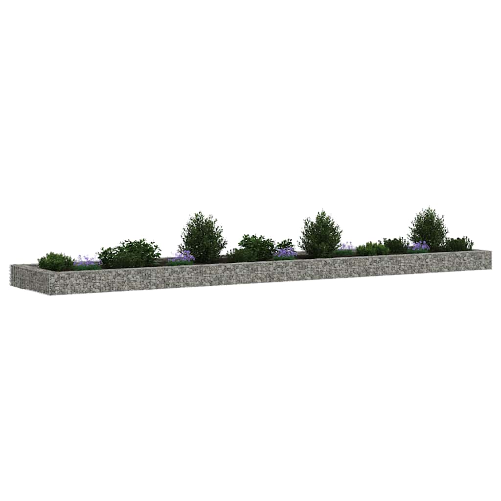 Gabionen-Hochbeet Verzinkter Stahl 500x100x20 cm