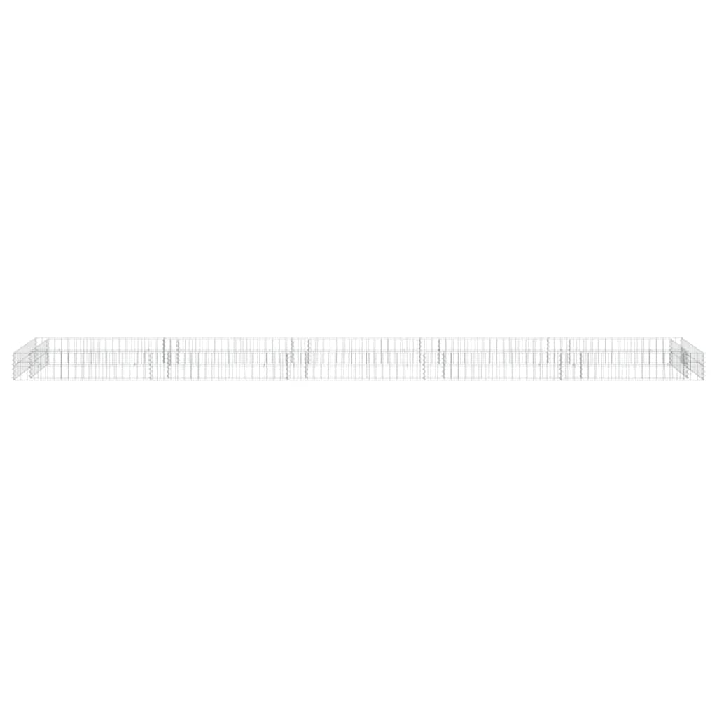 Gabionen-Hochbeet Verzinkter Stahl 500x100x20 cm