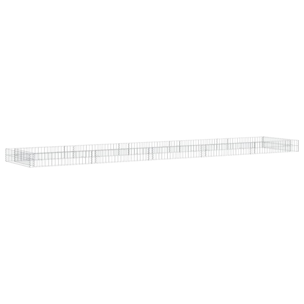 Gabionen-Hochbeet Verzinkter Stahl 500x100x20 cm