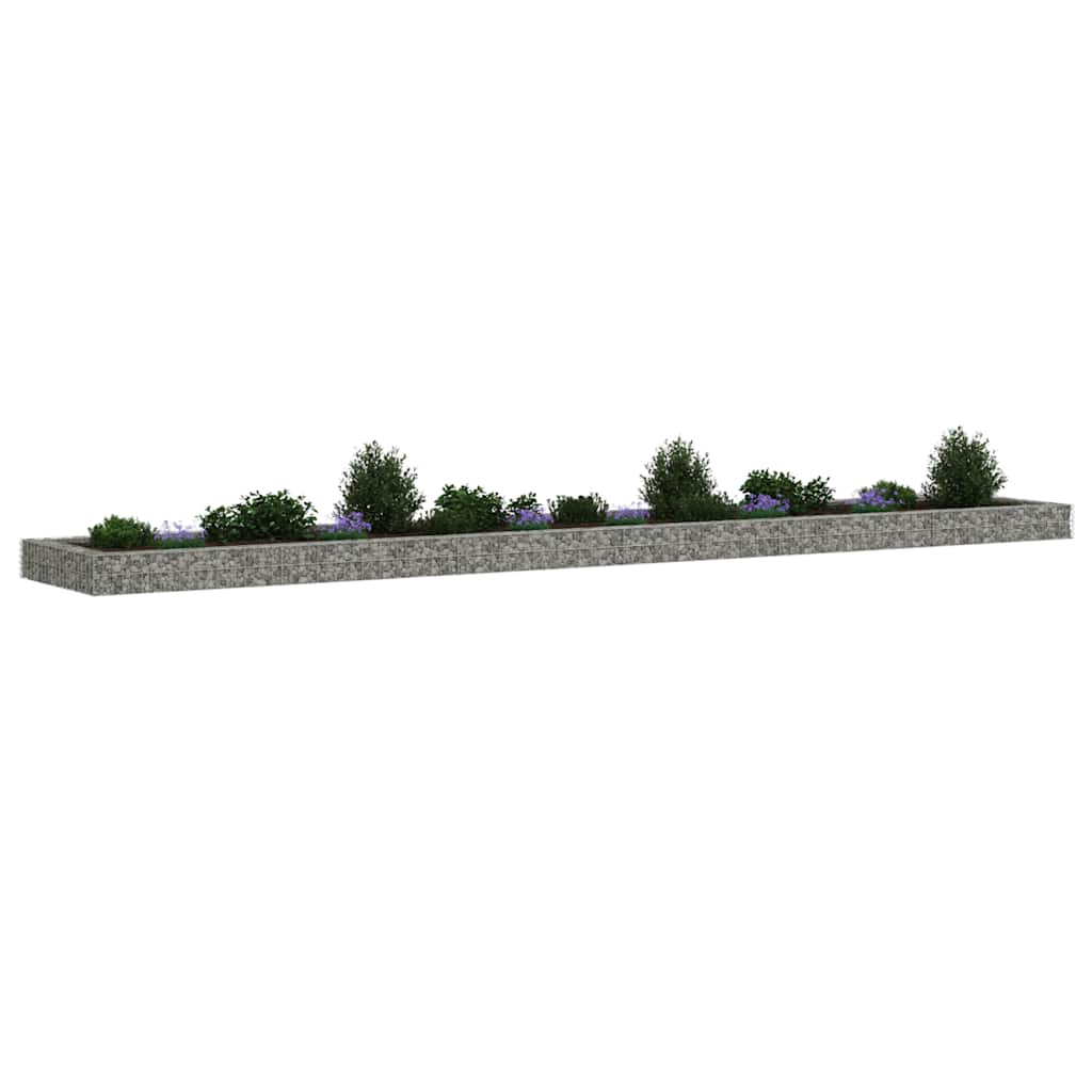 Gabionen-Hochbeet Verzinkter Stahl 600x100x20 cm