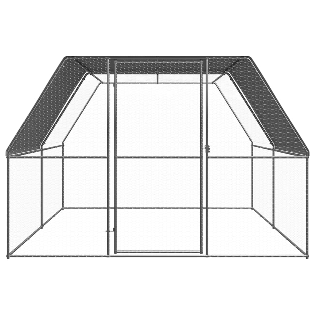 Outdoor-Hühnerkäfig 3x4x2 m Verzinkter Stahl