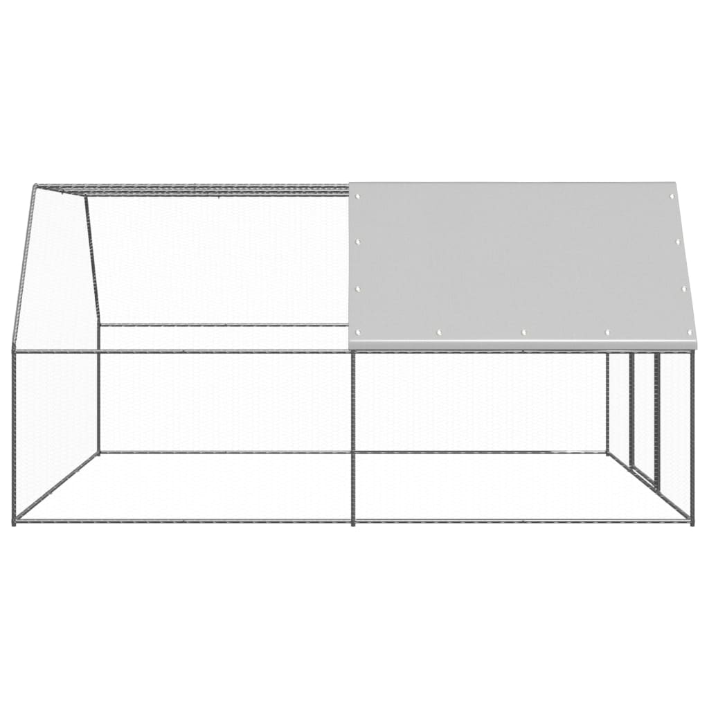 Outdoor-Hühnerkäfig 3x4x2 m Verzinkter Stahl