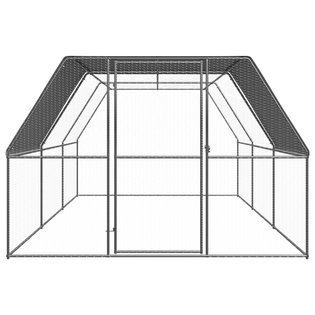 Outdoor-Hühnerkäfig 3x6x2 m Verzinkter Stahl