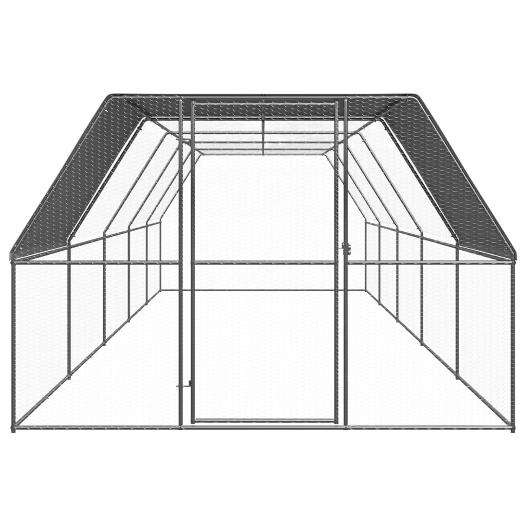 Outdoor-Hühnerkäfig 3x10x2 m Verzinkter Stahl