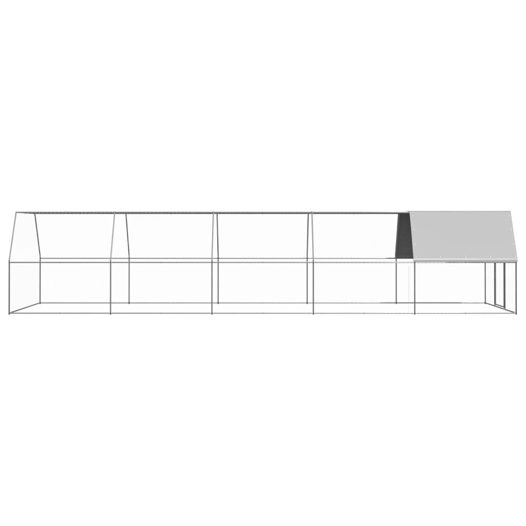 Outdoor-Hühnerkäfig 3x10x2 m Verzinkter Stahl