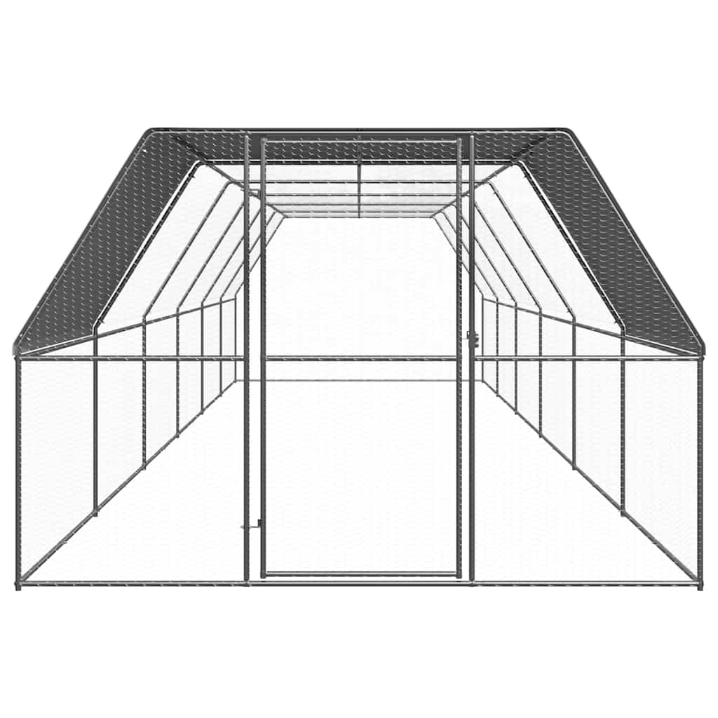 Outdoor-Hühnerkäfig 3x12x2 m Verzinkter Stahl