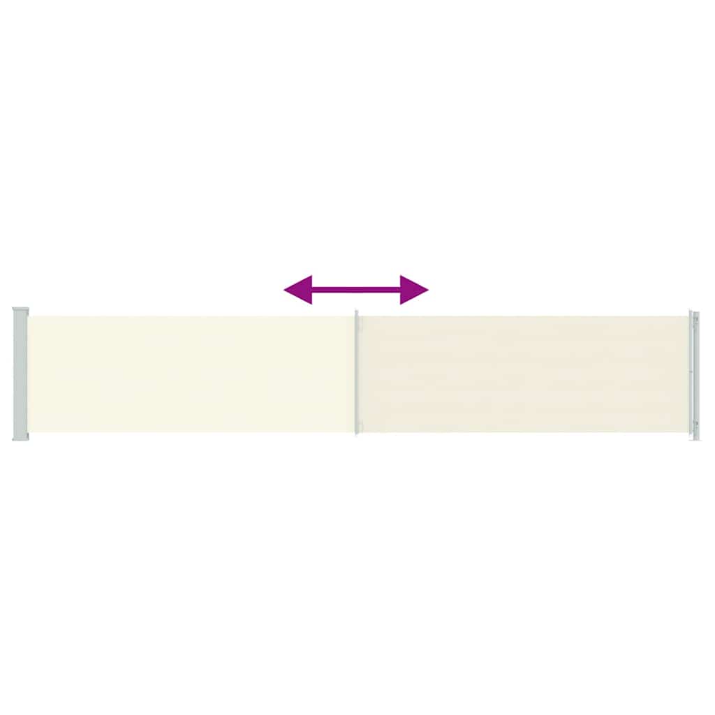 Seitenmarkise Ausziehbar 117x600 cm Creme