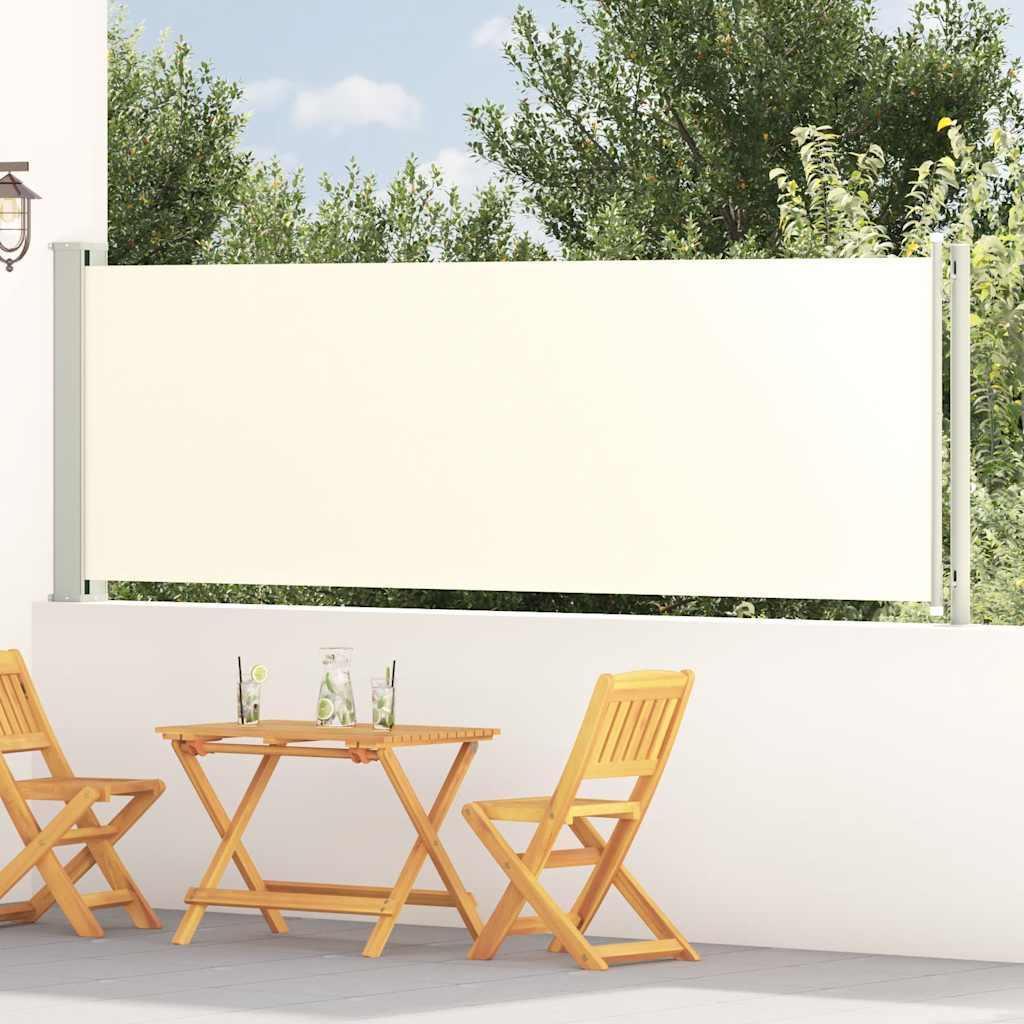 Seitenmarkise Ausziehbar 117x600 cm Creme