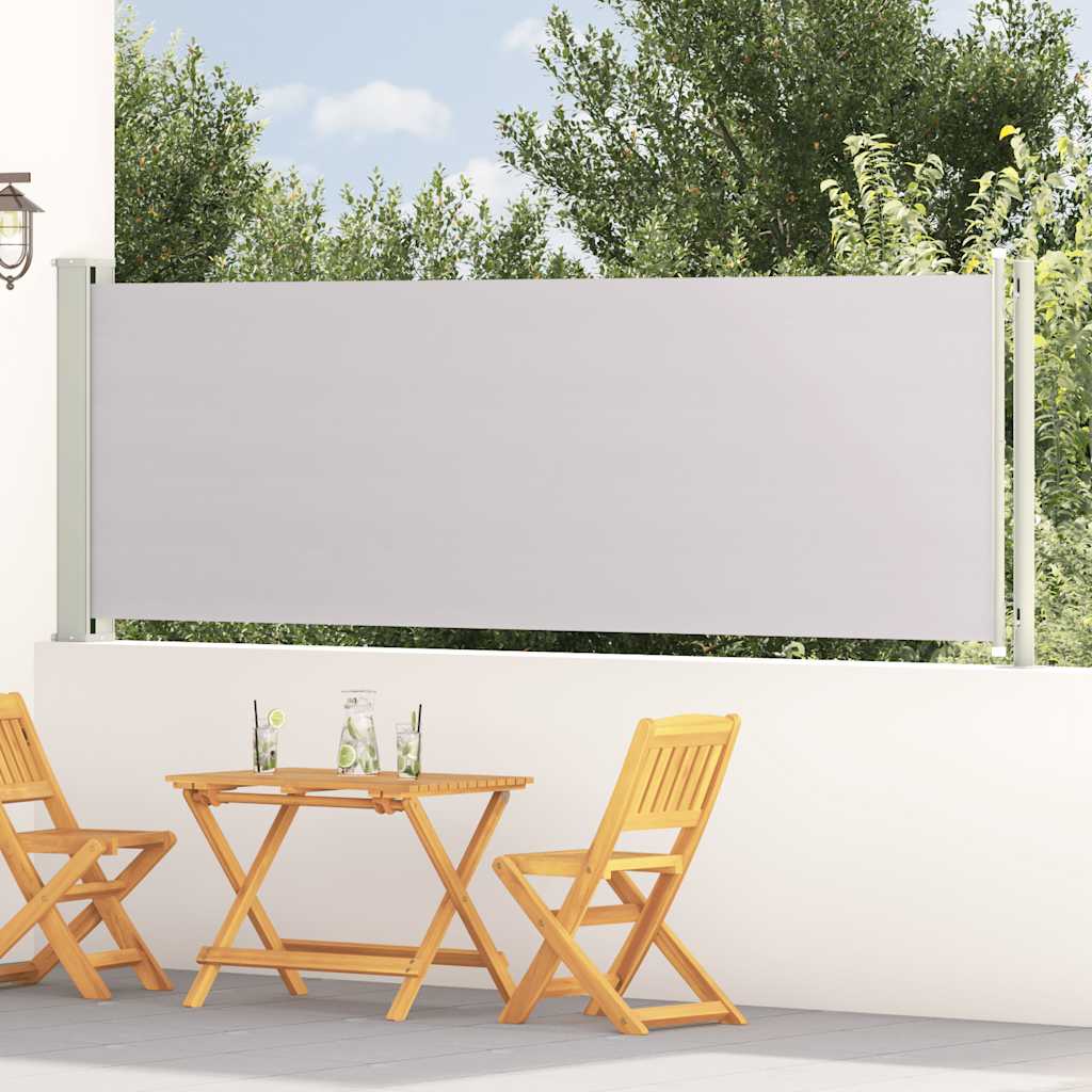 Seitenmarkise Ausziehbar 117x600 cm Grau