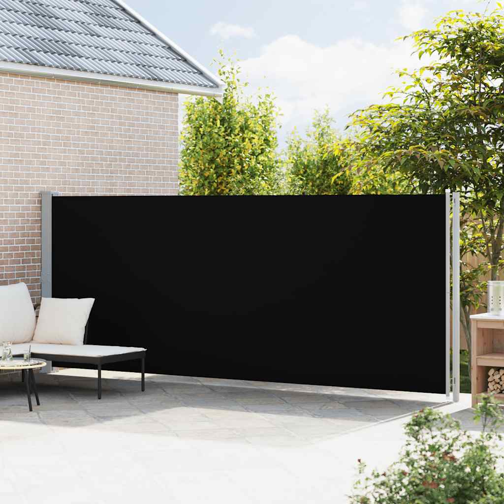 Seitenmarkise Ausziehbar 180x600 cm Schwarz