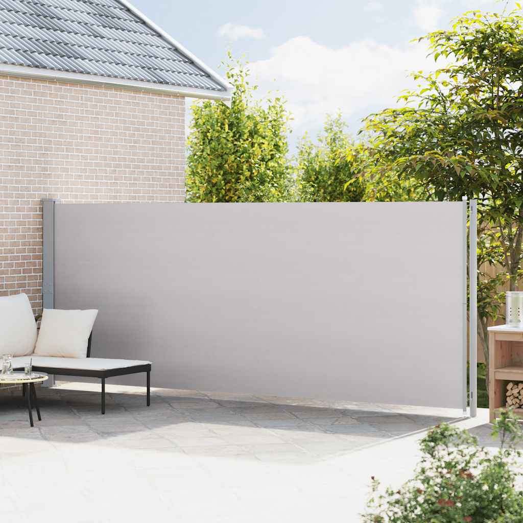 Seitenmarkise Ausziehbar 180x600 cm Grau