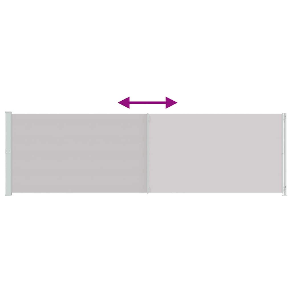 Seitenmarkise Ausziehbar 180x600 cm Grau