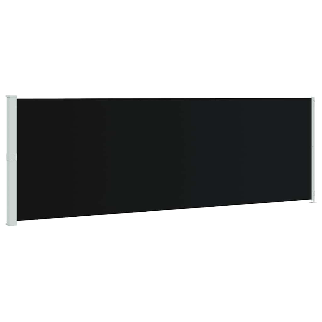 Seitenmarkise Ausziehbar 200x600 cm Schwarz