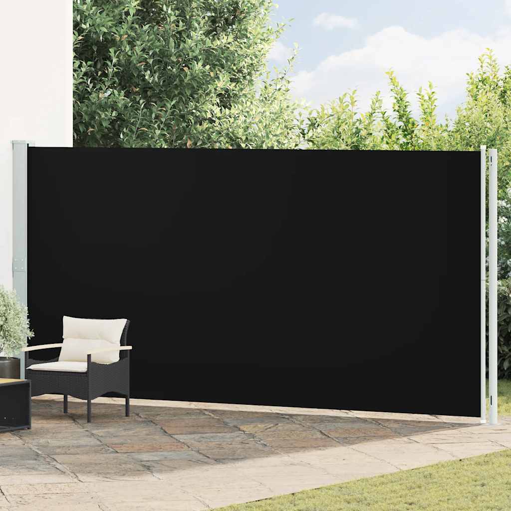 Seitenmarkise Ausziehbar 200x600 cm Schwarz