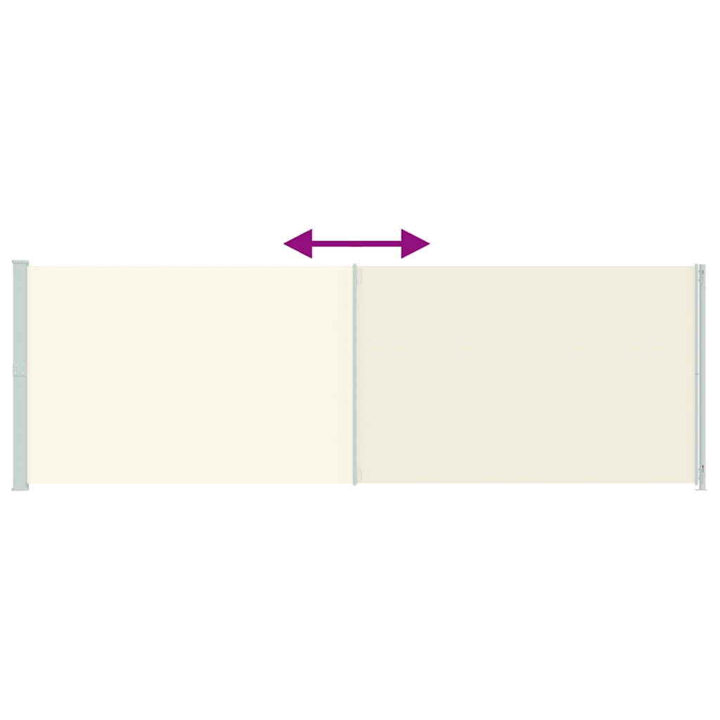 Seitenmarkise Ausziehbar 200x600 cm Creme