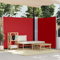Seitenmarkise Ausziehbar Rot 180x600 cm