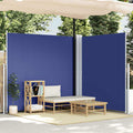 Seitenmarkise Ausziehbar Blau 220x600 cm