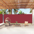 Seitenmarkise Ausziehbar Rot 200x1000 cm