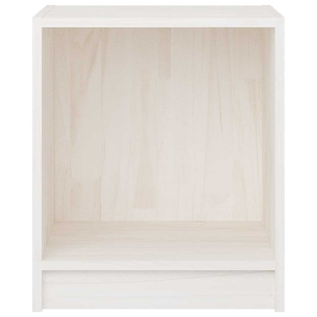 Nachttische 2 Stk. Weiß 35,5x33,5x41,5 cm Massivholz Kiefer