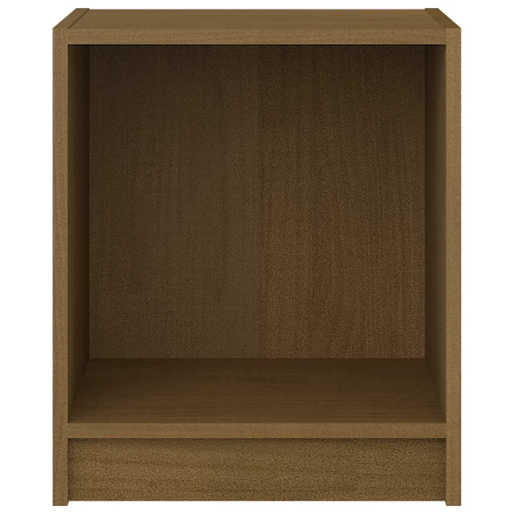Nachttisch Honigbraun 35,5x33,5x41,5 cm Massivholz Kiefer
