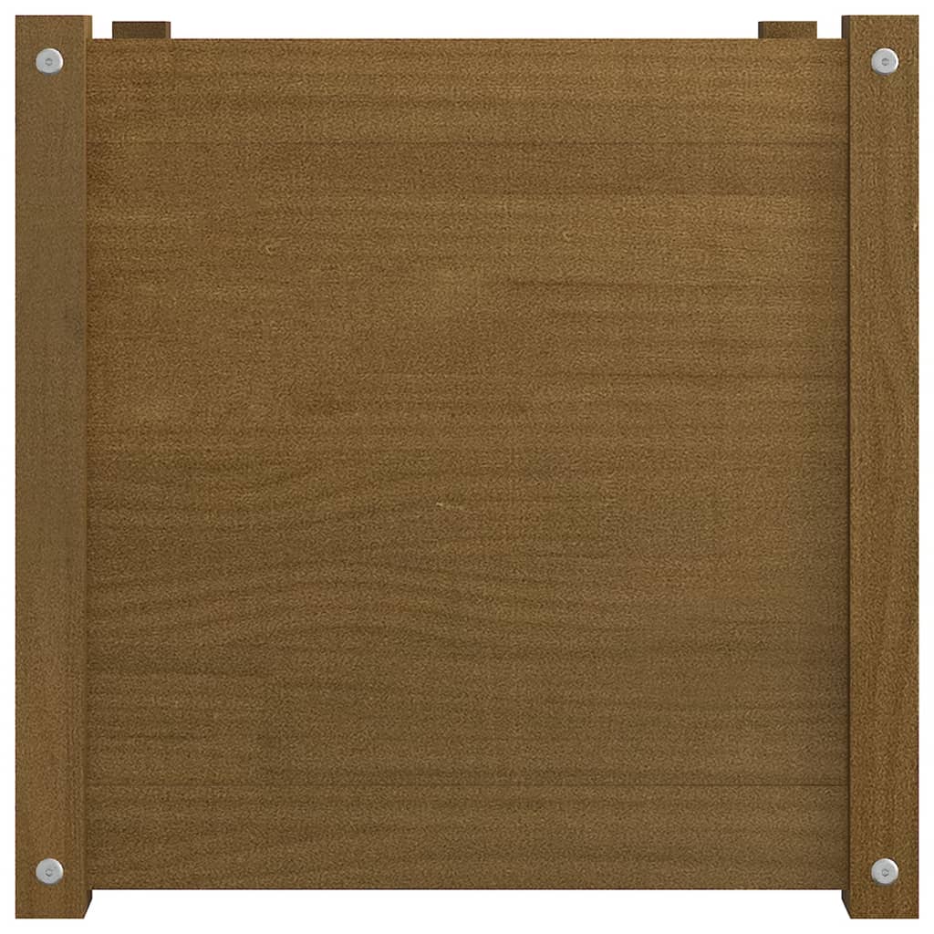 Pflanzkübel 2 Stk. Honigbraun 50x50x50 cm Massivholz Kiefer