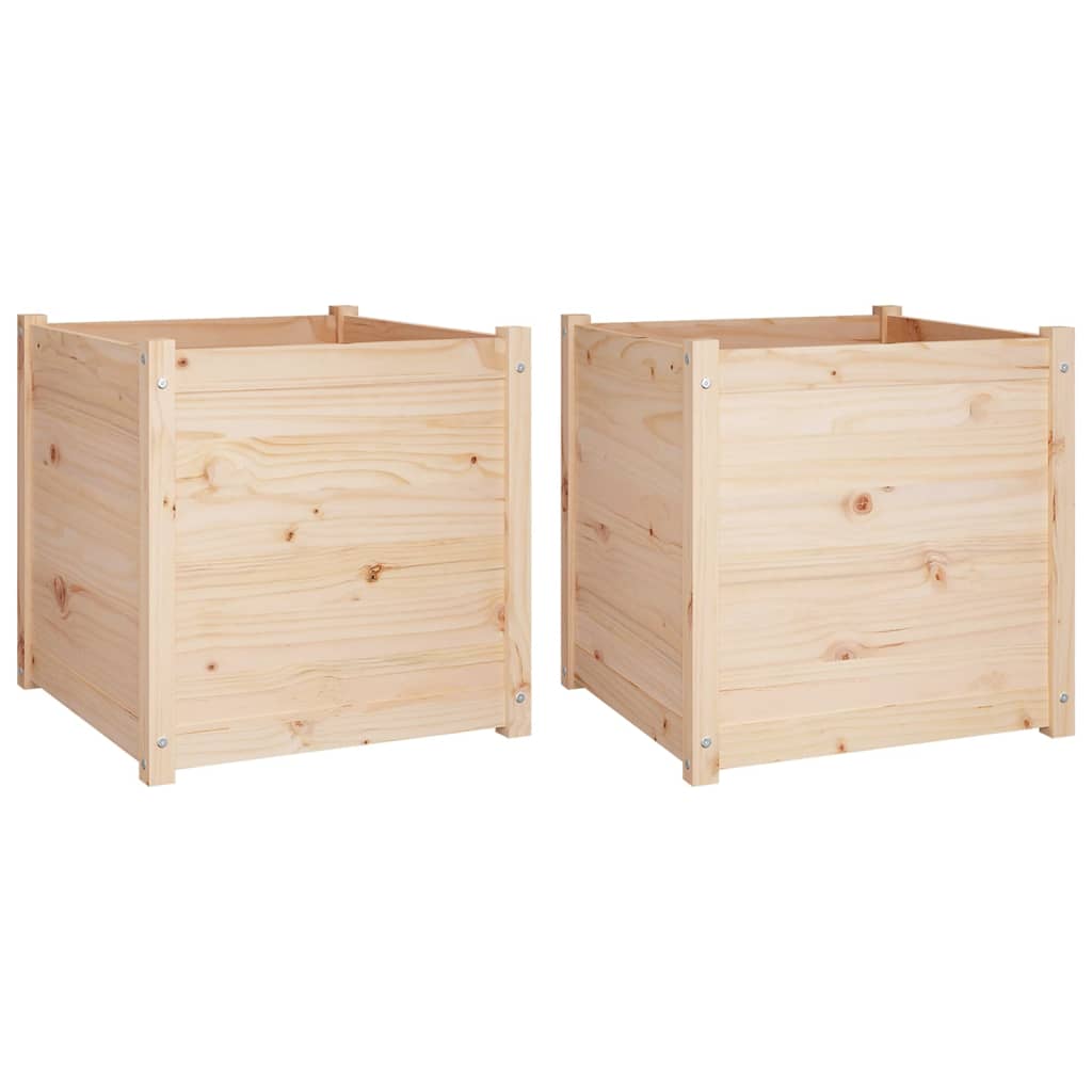 Pflanzkübel 2 Stk. 60x60x60 cm Massivholz Kiefer