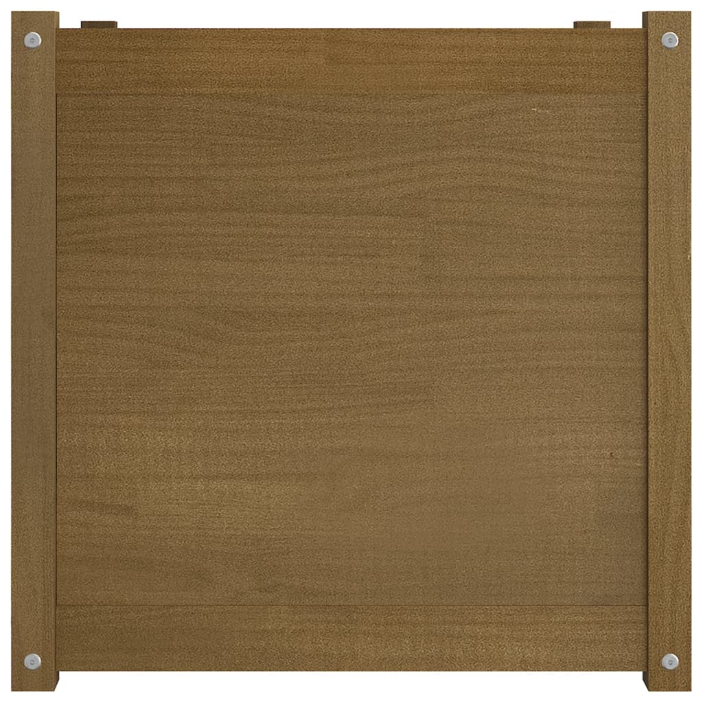 Pflanzkübel 2 Stk. Honigbraun 60x60x60 cm Massivholz Kiefer