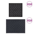 20-tlg. Handtuch-Set Schwarz und Grau Baumwolle