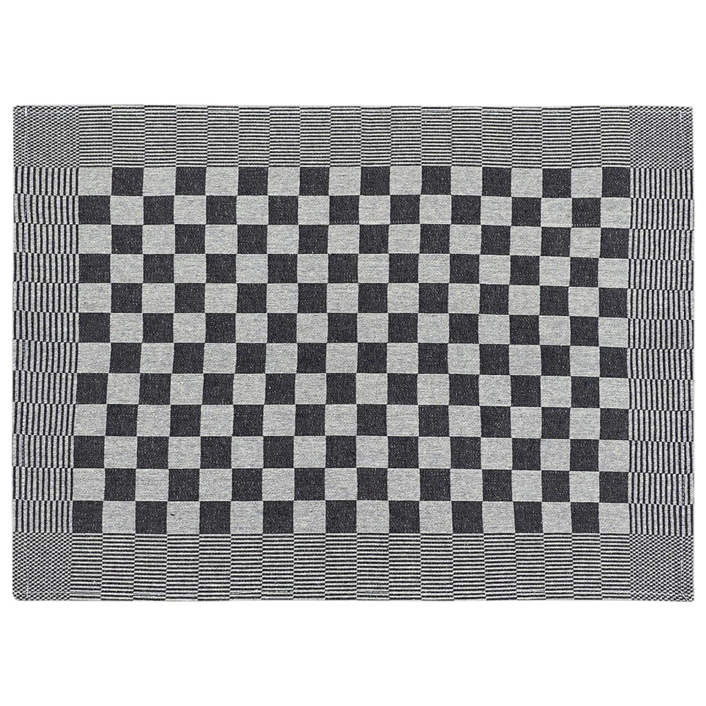 50-tlg. Handtuch-Set Schwarz und Weiß Baumwolle