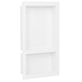 Duschnische mit 2 Fächern Hochglanz-Weiß 41x69x9 cm