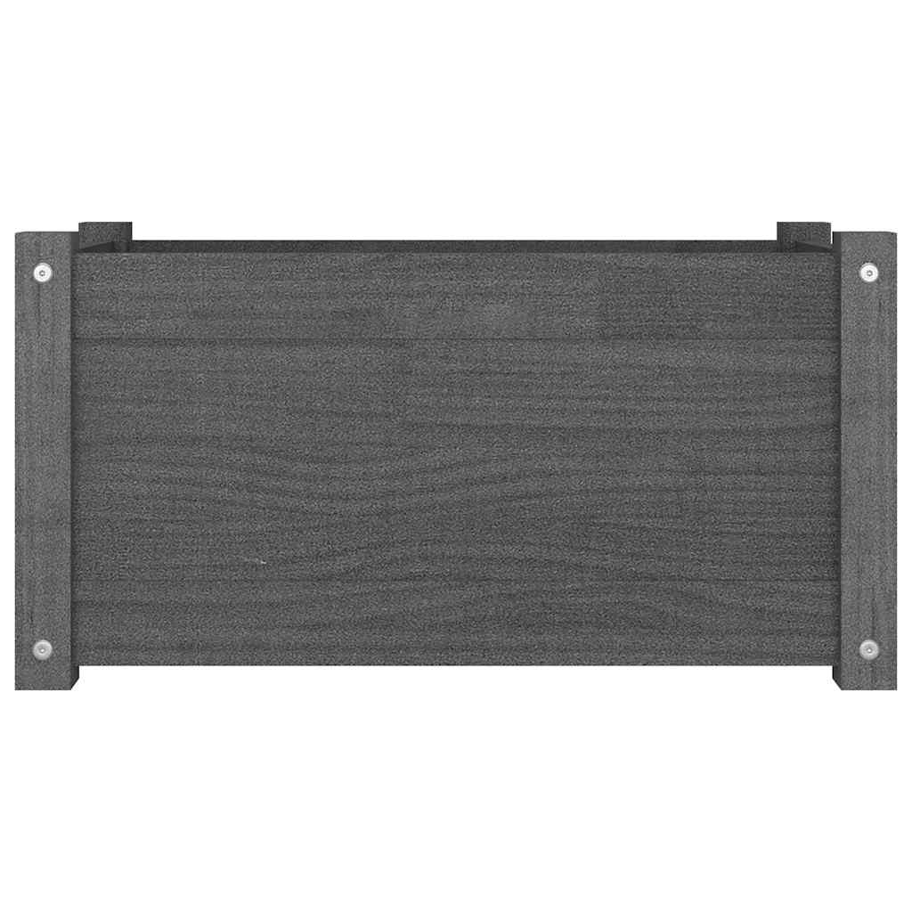 Pflanzkübel Grau 60x31x31 cm Massivholz Kiefer