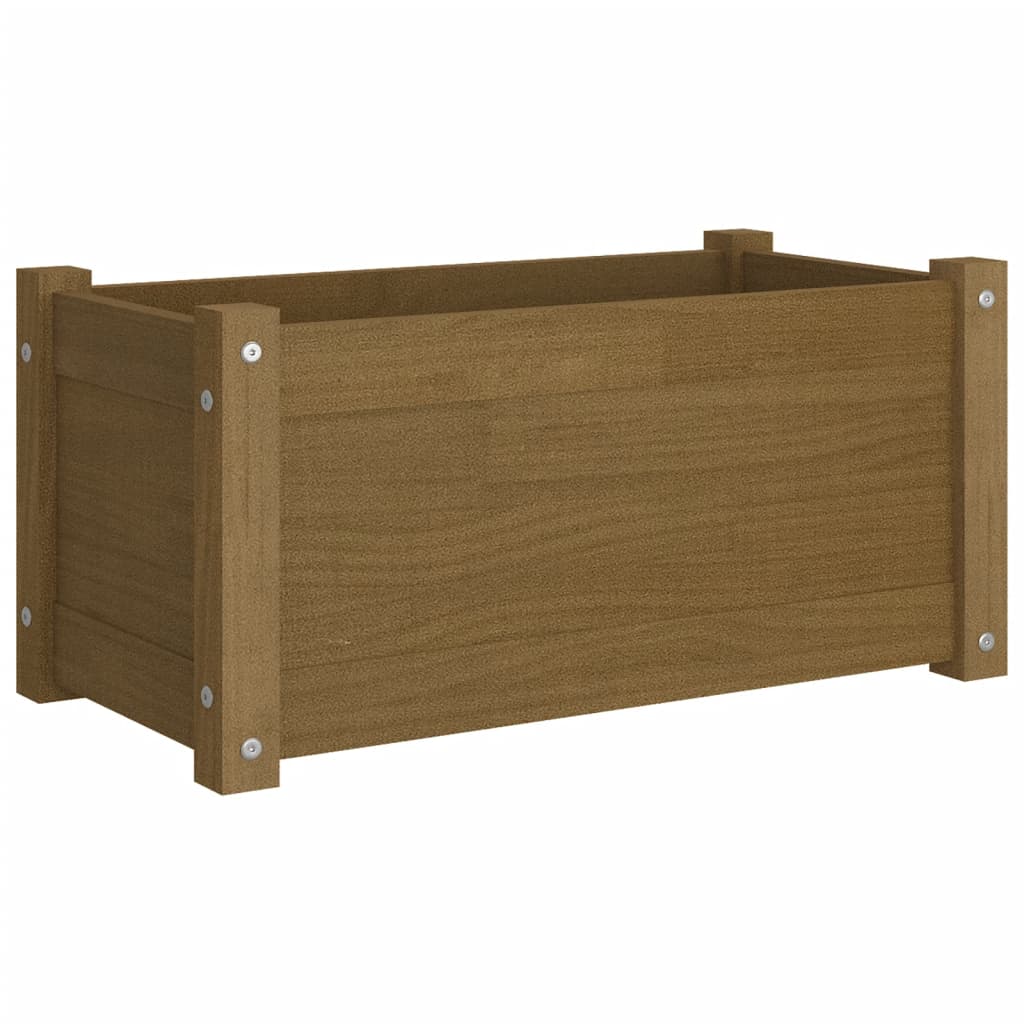 Pflanzkübel 2 Stk. Honigbraun 60x31x31 cm Massivholz Kiefer