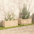 Pflanzkübel 2 Stk. 100x50x50 cm Massivholz Kiefer