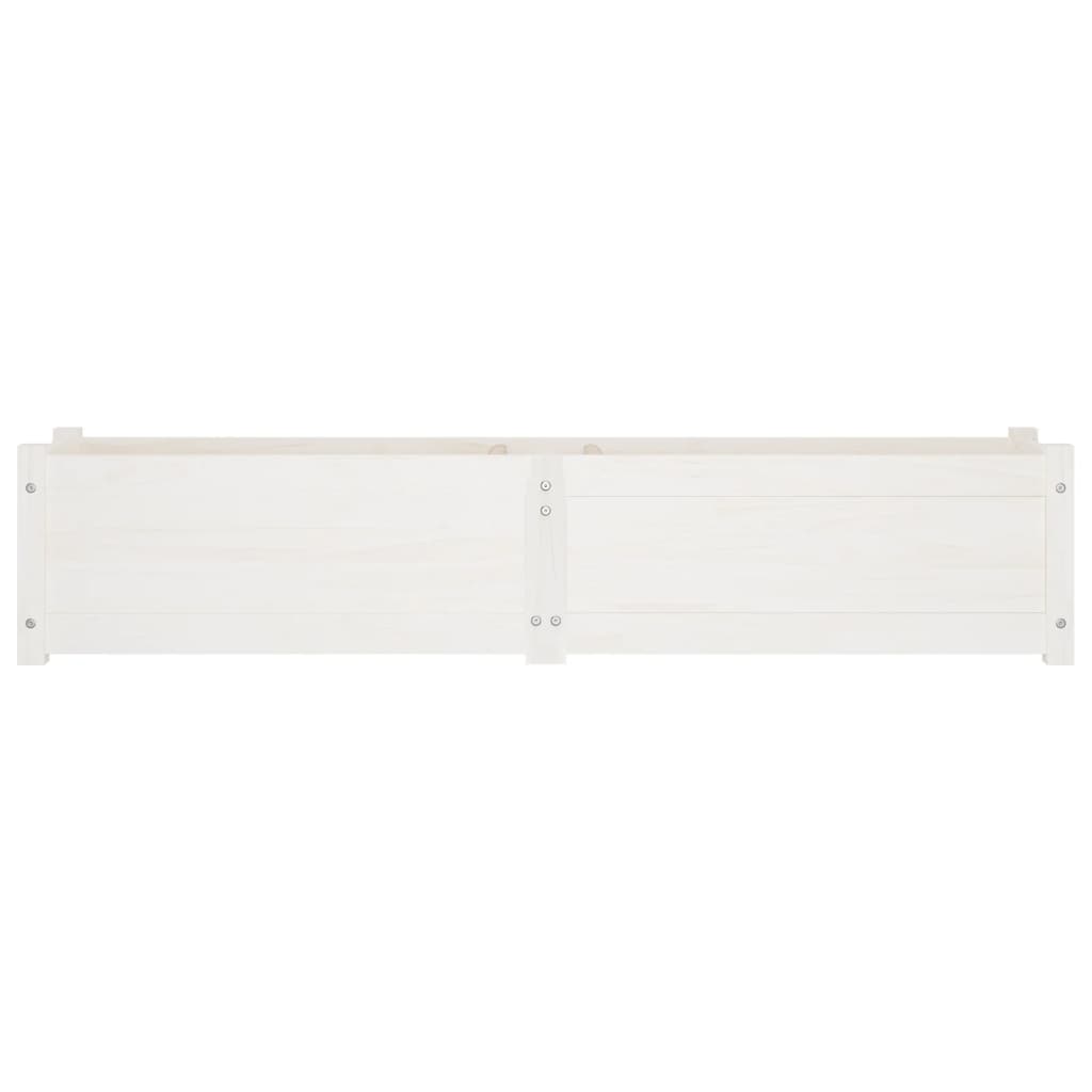 Garten-Hochbeete 2 Stk. Weiß 150x31x31 cm Massivholz Kiefer