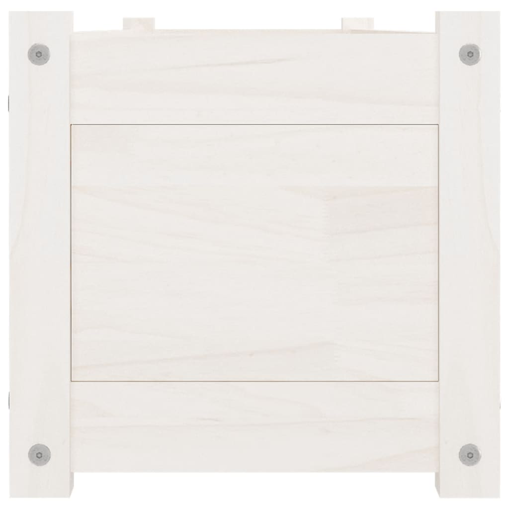 Garten-Hochbeete 2 Stk. Weiß 150x31x31 cm Massivholz Kiefer